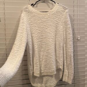 White fluffy sweater